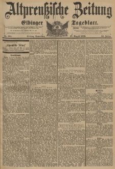 Altpreussische Zeitung, Nr.201 Donnerstag 27 August 1896, 48. Jahrgang