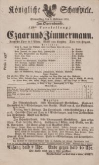 Bestandteil Nr. 30 der Nitschmanns Sammlungen: "Tzaar und Zimmerman"