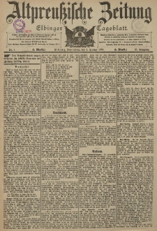 Altpreussische Zeitung, Nr. 1 Donnerstag 1 Januar 1903, 55. Jahrgang