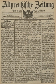 Altpreussische Zeitung, Nr. 2 Sonnabend 3 Januar 1903, 55. Jahrgang