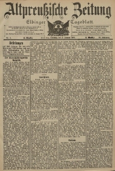 Altpreussische Zeitung, Nr. 3 Sonntag 4 Januar 1903, 55. Jahrgang