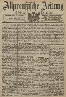 Altpreussische Zeitung, Nr. 4 Dienstag 6 Januar 1903, 55. Jahrgang