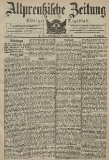 Altpreussische Zeitung, Nr. 6 Donnerstag 8 Januar 1903, 55. Jahrgang