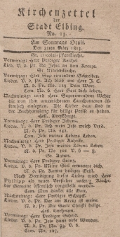 Kirchenzettel der Stadt Elbing, Nr. 13, 21 März 1813