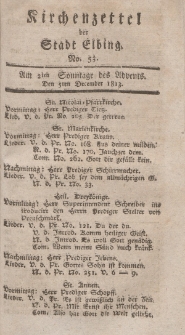 Kirchenzettel der Stadt Elbing, Nr. 53, 5 Dezember 1813