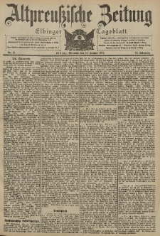 Altpreussische Zeitung, Nr. 11 Mittwoch 14 Januar 1903, 55. Jahrgang