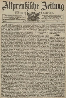 Altpreussische Zeitung, Nr. 12 Donnerstag 15 Januar 1903, 55. Jahrgang