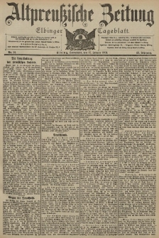 Altpreussische Zeitung, Nr. 14 Sonnabend 17 Januar 1903, 55. Jahrgang