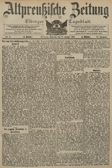 Altpreussische Zeitung, Nr. 15 Sonntag 18 Januar 1903, 55. Jahrgang