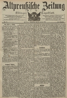Altpreussische Zeitung, Nr. 18 Donnerstag 22 Januar 1903, 55. Jahrgang
