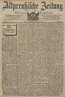 Altpreussische Zeitung, Nr. 19 Freitag 23 Januar 1903, 55. Jahrgang