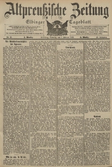 Altpreussische Zeitung, Nr. 27 Sonntag 1 Februar 1903, 55. Jahrgang