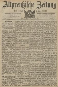 Altpreussische Zeitung, Nr. 29 Mittwoch 4 Februar 1903, 55. Jahrgang