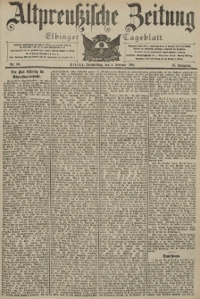 Altpreussische Zeitung, Nr. 30 Donnerstag 5 Februar 1903, 55. Jahrgang