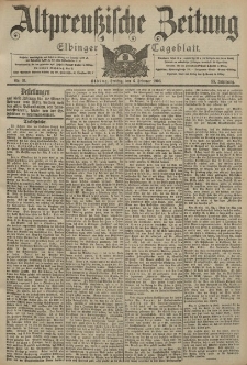 Altpreussische Zeitung, Nr. 31 Freitag 6 Februar 1903, 55. Jahrgang