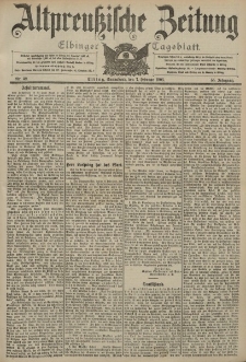 Altpreussische Zeitung, Nr. 32 Sonnabend 7 Februar 1903, 55. Jahrgang