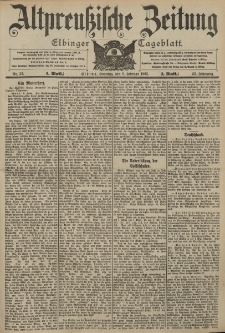 Altpreussische Zeitung, Nr. 33 Sonntag 8 Februar 1903, 55. Jahrgang