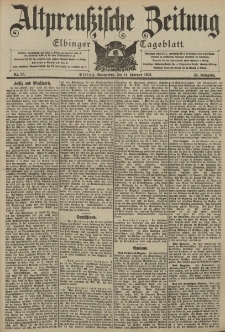 Altpreussische Zeitung, Nr. 38 Sonnabend 14 Februar 1903, 55. Jahrgang