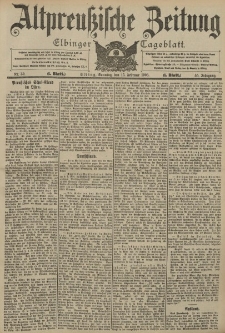 Altpreussische Zeitung, Nr. 39 Sonntag 15 Februar 1903, 55. Jahrgang