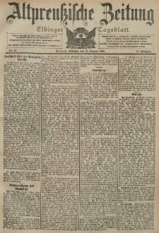 Altpreussische Zeitung, Nr. 41 Mittwoch 18 Februar 1903, 55. Jahrgang
