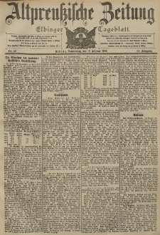 Altpreussische Zeitung, Nr. 42 Donnerstag 19 Februar 1903, 55. Jahrgang