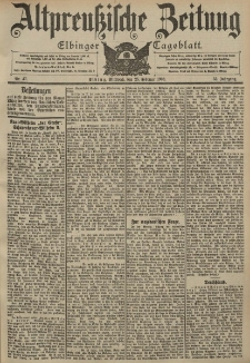 Altpreussische Zeitung, Nr. 47 Mittwoch 25 Februar 1903, 55. Jahrgang
