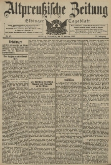 Altpreussische Zeitung, Nr. 48 Donnerstag 26 Februar 1903, 55. Jahrgang