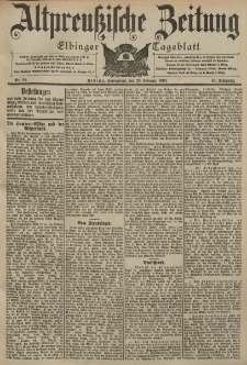 Altpreussische Zeitung, Nr. 50 Sonnabend 28 Februar 1903, 55. Jahrgang