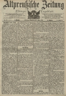 Altpreussische Zeitung, Nr. 57 Sonntag 8 März 1903, 55. Jahrgang