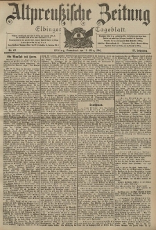 Altpreussische Zeitung, Nr. 62 Sonnabend 14 März 1903, 55. Jahrgang