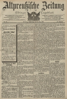 Altpreussische Zeitung, Nr. 72 Donnerstag 26 März 1903, 55. Jahrgang