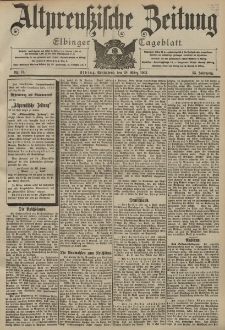 Altpreussische Zeitung, Nr. 74 Sonnabend 28 März 1903, 55. Jahrgang