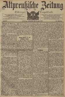 Altpreussische Zeitung, Nr. 88 Donnerstag 16 April 1903, 55. Jahrgang