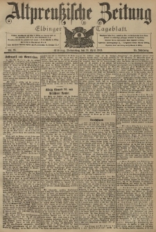 Altpreussische Zeitung, Nr. 89 Freitag 17 April 1903, 55. Jahrgang