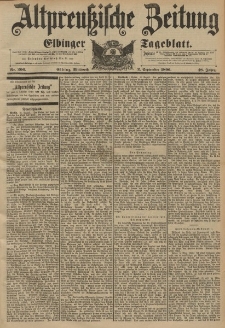 Altpreussische Zeitung, Nr. 206 Mittwoch 2 September 1896, 48. Jahrgang