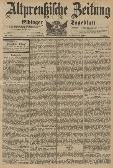 Altpreussische Zeitung, Nr. 207 Donnerstag 3 September 1896, 48. Jahrgang