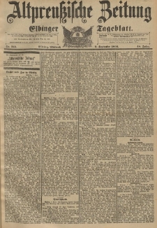 Altpreussische Zeitung, Nr. 212 Mittwoch 9 September 1896, 48. Jahrgang