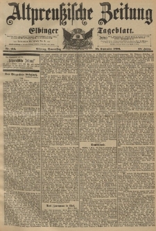 Altpreussische Zeitung, Nr. 213 Donnerstag 10 September 1896, 48. Jahrgang