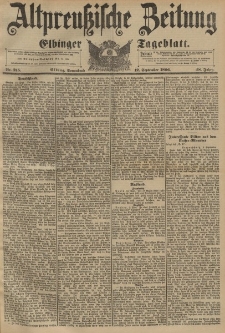 Altpreussische Zeitung, Nr. 215 Sonnabend 12 September 1896, 48. Jahrgang