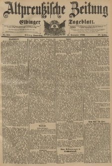Altpreussische Zeitung, Nr. 219 Donnerstag 17 September 1896, 48. Jahrgang