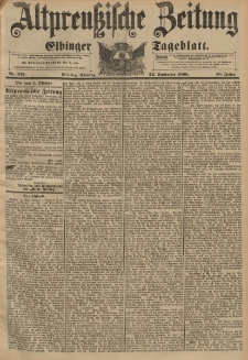 Altpreussische Zeitung, Nr. 223 Dienstag 22 September 1896, 48. Jahrgang