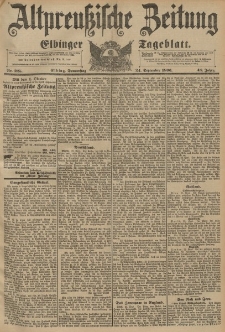 Altpreussische Zeitung, Nr. 225 Donnerstag 24 September 1896, 48. Jahrgang