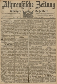 Altpreussische Zeitung, Nr. 225 Donnerstag 24 September 1896, 48. Jahrgang