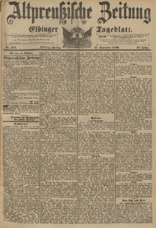 Altpreussische Zeitung, Nr. 226 Freitag 25 September 1896, 48. Jahrgang