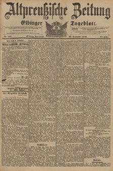 Altpreussische Zeitung, Nr. 227 Sonnabend 26 September 1896, 48. Jahrgang