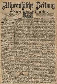 Altpreussische Zeitung, Nr. 230 Mittwoch 30 September 1896, 48. Jahrgang