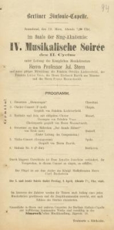 Pozycja nr 94 z kolekcji Henryka Nitschmanna : IV. Musikalische Soirée