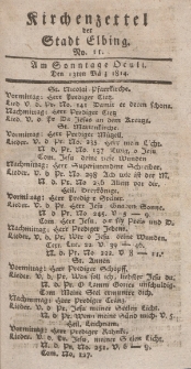 Kirchenzettel der Stadt Elbing, Nr. 11, 13 März 1814