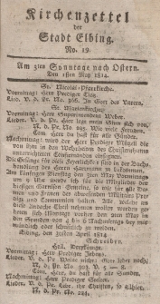 Kirchenzettel der Stadt Elbing, Nr. 18, 24 April 1814
