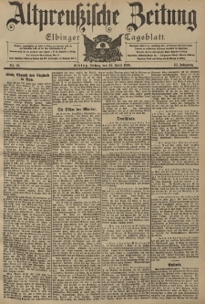 Altpreussische Zeitung, Nr. 95 Freitag 24 April 1903, 55. Jahrgang
